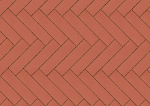 Клинкерная тротуарная плитка ригельная - брусчатка Lode  JANKA красный  250х45х65 мм