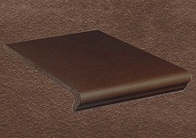 Клинкерная ступень флорентинер противоскользящая плитка Stroeher KERAPLATTE TERRA 210 brown 340*240*12 мм