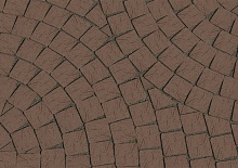 Клинкерная тротуарная мозаика - брусчатка Lode  BRUNIS Коричневая 60х60х52 мм