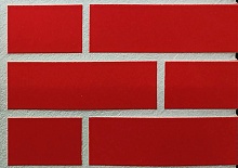 Глазурованная клинкерная фасадная плитка под кирпич ABC Rot 330 красная, 240*52*10 мм